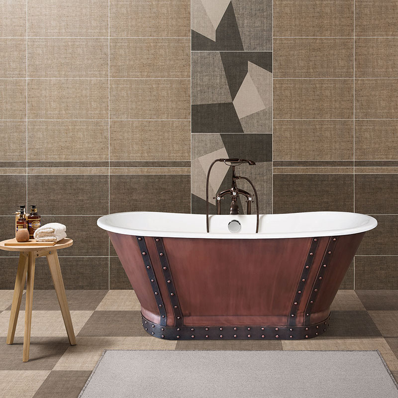 Dual Slipper Cast Iron Skirted Bathtub 67 Inch