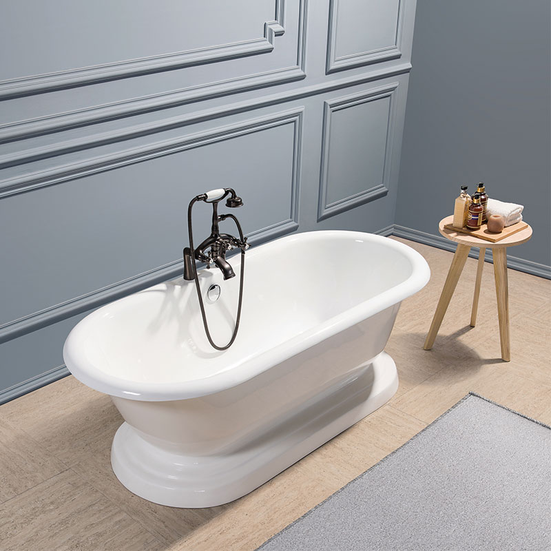 Double Ended Tub With Pedestal 66/60 Inch