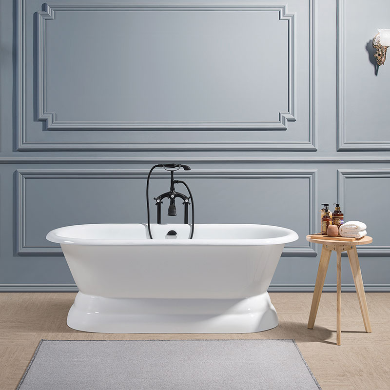 Double Ended Tub With Pedestal 66/60 Inch