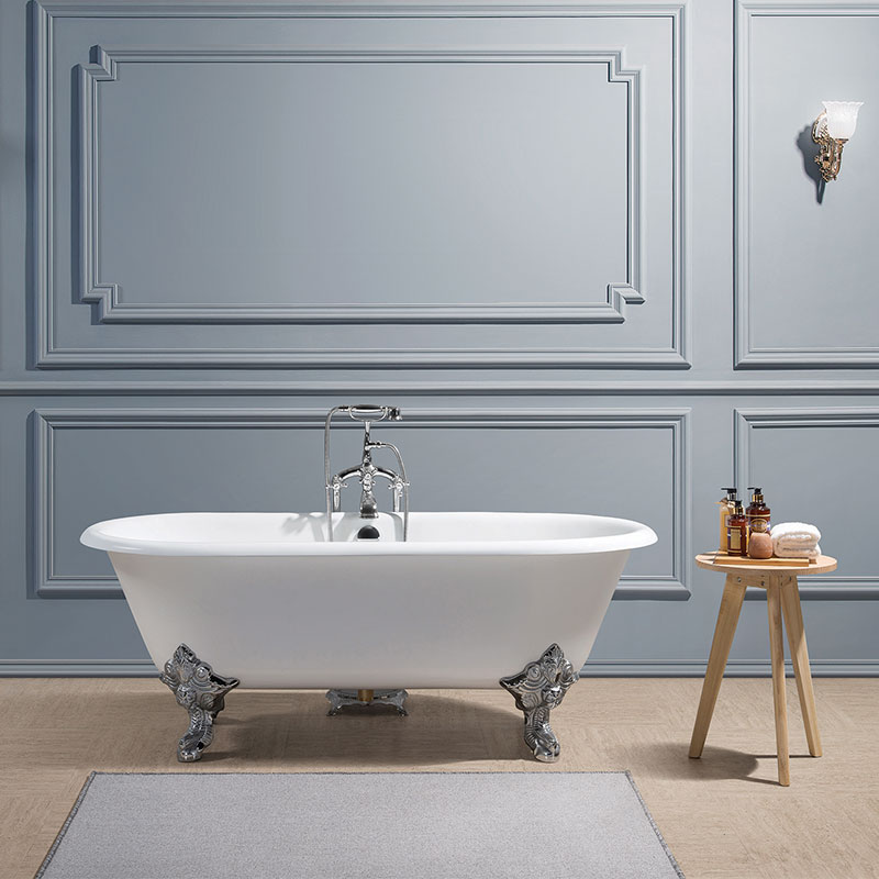 Double End Cast Iron Bathtub With Clawfoot